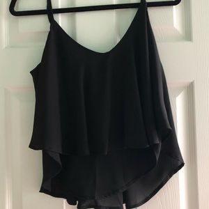 Cotton on flowy black tank